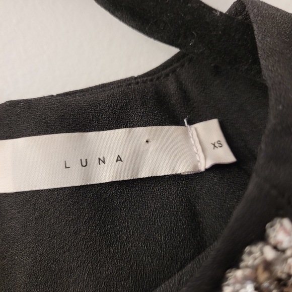 Luna Black Cocktail Dress with sequin neck line - Picture 9 of 11